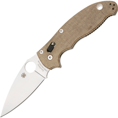 Spyderco Manix 2 Brown Canvas Micarta CPM CRU-WEAR Reveal 14 C101MPCW2 - KNIFESTOCK