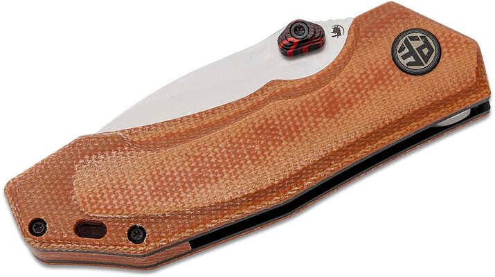 Petrified Fish PFP04 Havrog Stonewash K110 Brown Micarta PFP04KMW - KNIFESTOCK