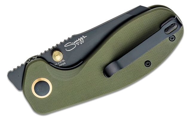 CJRB Maileah G10 AR-RPM9(black PVD coated) Green J1918L-BGN - KNIFESTOCK