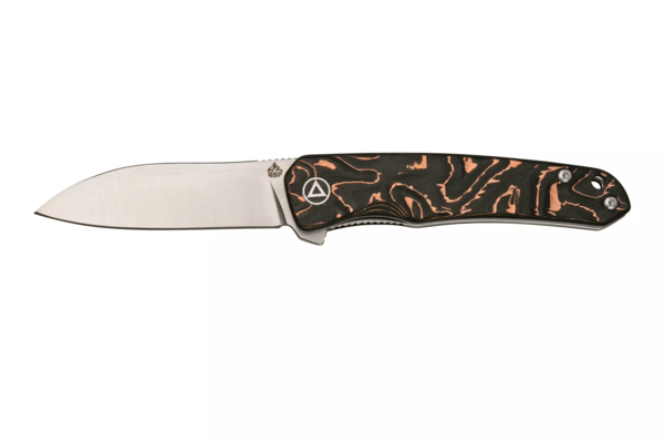 QSP Knife Otter, S35VN Blade, Copper Foil Carbon Fiber Handle QS140-B1 - KNIFESTOCK