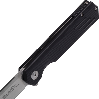 BLACK FOX REVOLVER Lame Satinée, Manche G10 Noir - 440C - KNIFESTOCK