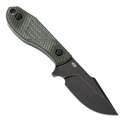 Tenable Knives Tiny Dancer Blackwash D2, Green Micarta G014A6 - KNIFESTOCK