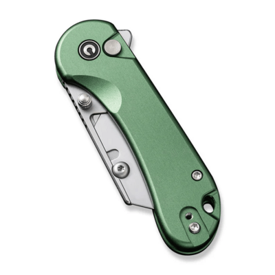 CIVIVI Elementum Utility Green Aluminum Handle Stonewashed S/S Blade Holder Plain - KNIFESTOCK