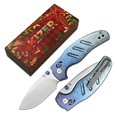 Kizer C01C 2.9 S45VN Ti &amp; Crystallized Ti -  Xmas edition - KNIFESTOCK