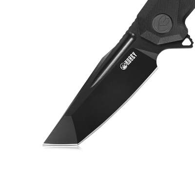 KUBEY Carve Nest Liner Lock Tactical Folding Knife Black G10 Handle KB237D - KNIFESTOCK