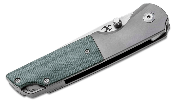 Kansept Warrior CPM-S35VN 6AL4V Titanium +green micarta K1005T5 - KNIFESTOCK