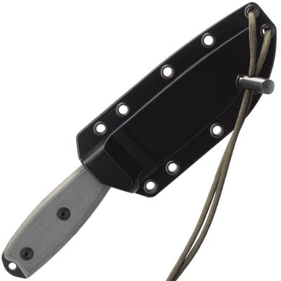 ESEE Knives ESEE-4P-MB-B Plain Edge, Black Sheath, MOLLE Back and Clip Plate - KNIFESTOCK