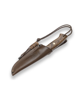 Joker Ranger Knife with Walnut Handle, Scandi Grind, 11 cm Blade with Firesteel CN143-P - KNIFESTOCK