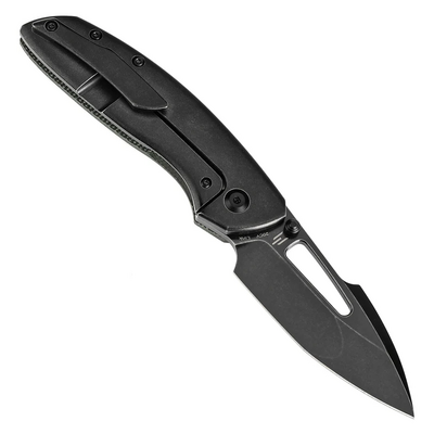 KANSEPT Link Blackwash CPM 20CV 0.137''/3.5mm Green Micarta + Blackwash Titanium K1068A1 - KNIFESTOCK