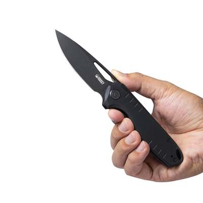 KUBEY Doris Couteau Pliant Front Flipper avec Liner Lock Manche Noir G10 KU324E - KNIFESTOCK