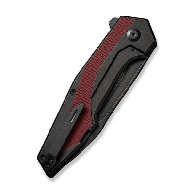 CIVIVI Hypersonic Black Stonewashed 14C28N/Black, Burgundy G10 C22011-3 - KNIFESTOCK