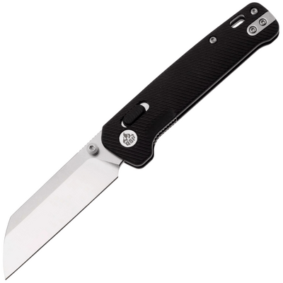 QPS Penguin Glyde 14C28N, finitura a 2 toni stonewash - satinata, Manico: FRN Nero QS1 - KNIFESTOCK