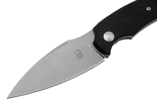 Fox Honos Folding Poket Knife Stainless Steel Becut Stonewashed Blade, Black G10 Handle - KNIFESTOCK