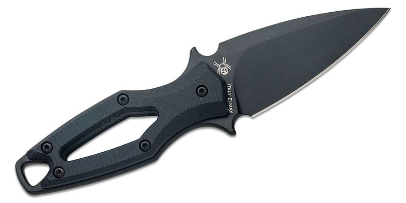 Fox Knives FOX AKA FIXED KNIFE STAINLESS STEEL ELMAX TOP SHIELD BLADE,BLACK G10 HANDLE FX-553 B - KNIFESTOCK