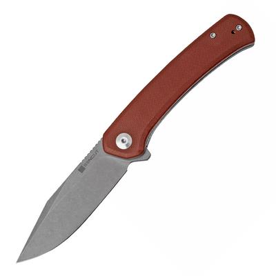 Sencut Snap Burgundy G10 HandleGray S/S LinerGray Stonewashed 9Cr18MoV Blade SA05A-V1 - KNIFESTOCK