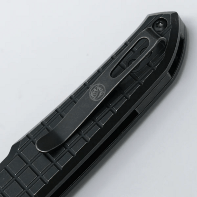 Vosteed Thunderbird(3.25&quot;Blade) Elmax Black Stonewash Black Titanium A0312 - KNIFESTOCK