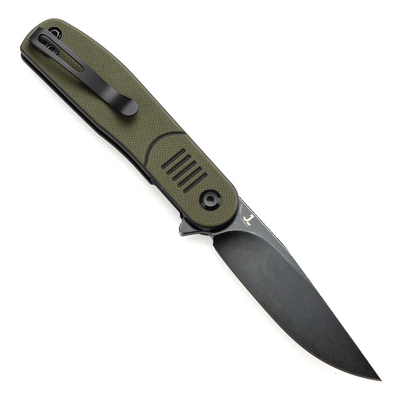 TENABLE KNIVES Einar Blackwash Nitro-V 0.137&#039;&#039;/3.5mm Olive Green &amp; Black G10 T2072A1 - KNIFESTOCK