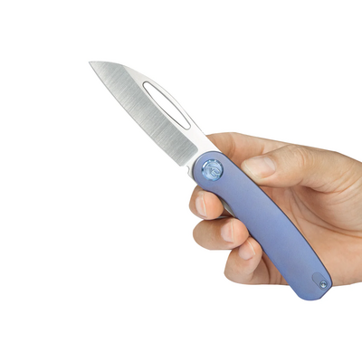 KUBEY Decimal Belt Satin M390 Čepel Modrý Titan Linerlock KB354C - KNIFESTOCK