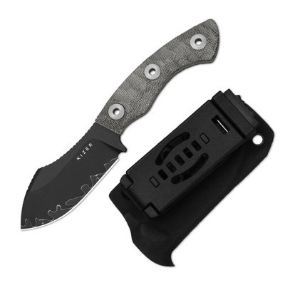 Kizer Rook 3-layer composite steel,Acid-washed,Norplex UltreX™ Micarta - KNIFESTOCK