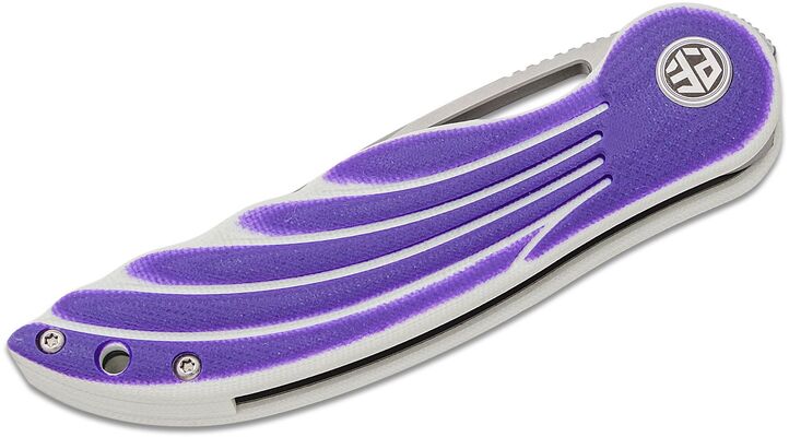Petrified Fish PFE06 Nightingale Sand blasting 14C28N Purple G10 PFE06PP - KNIFESTOCK