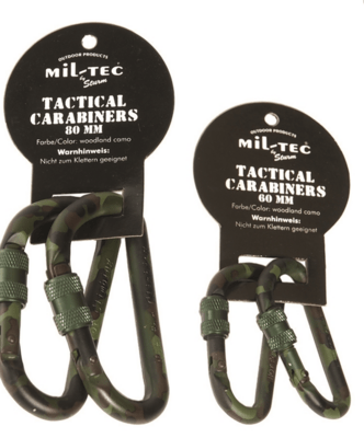 Mil-tec tactical carabiner 2 pcs 60mm 15922060 green - KNIFESTOCK