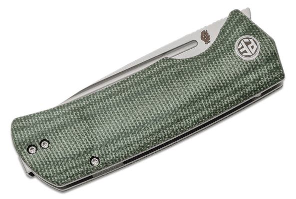 Petrified Fish PFP01TBeluga Stonewash K110 Zöld Micarta PFP01TGRMW - KNIFESTOCK