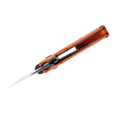 Kansept Dash 154CM Black Stonewashed Orange G10 handles T3045A3 - KNIFESTOCK