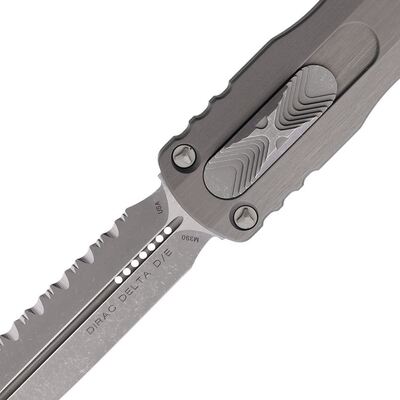 Microtech DIRAC DELTA D/E APOCALYPTIC FULL SERRATE NATURAL CLEAR 227-12APNC - KNIFESTOCK