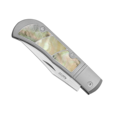 Kizer Trestle S45VN, Hand-gebürstet, Ti &amp; Perlmutt Ki3761A3 - KNIFESTOCK