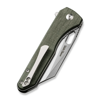 CIVIVI Nugz Green Canvas Micarta HandleSatin Finished 14C28N BladeLiner Lock C - KNIFESTOCK