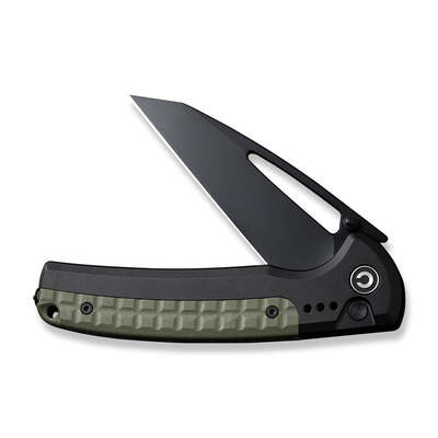 Civivi Sentinel Strike Black Aluminum Handle with from Green Frn Integal Spacer Black K110 Blade C22 - KNIFESTOCK