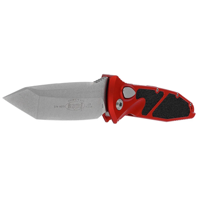 Microtech SOCOM ELITE T/E-AUTO STONEWASH STANDARD RED 161A-10RD - KNIFESTOCK