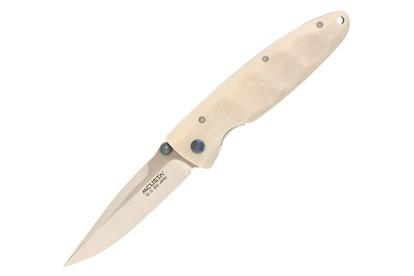 MCUSTA MC-19V Classic Wave VG-10 Blade, White Corian Handle - KNIFESTOCK