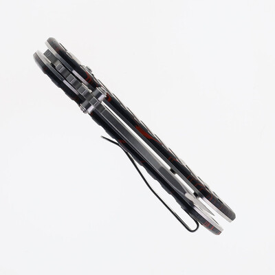 Kansept Korvid V Stonewashed D2 Red &amp; Black G-mascus TE2030V6 - KNIFESTOCK