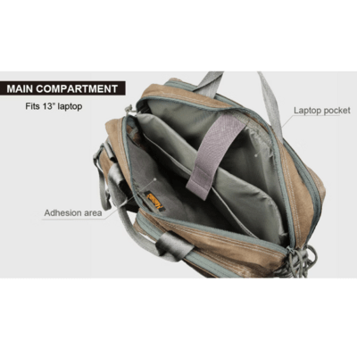 Magforce Recruit Briefcase - waxed cotton Brown #W0343BR - KNIFESTOCK