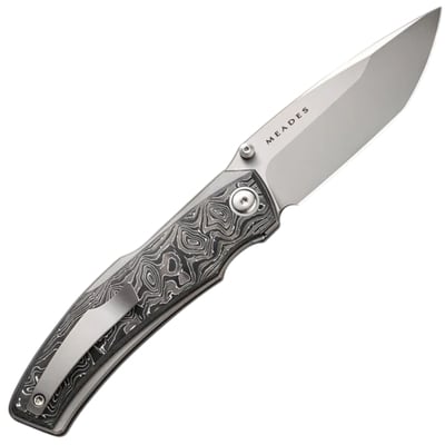 We Knife SwordfinAluminum Foil Carbon Fiber Handle Gray Titanium LinerSilver B - KNIFESTOCK