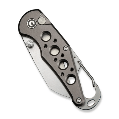 CIVIVI Gray Aluminum HandleWith S/S Carabiner And Bottle OpenerSatin Finished - KNIFESTOCK