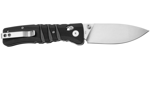 QSP Knife Ripley, Glyde lock, 14C28N stonewashed, Black G10 QS160-A1 - KNIFESTOCK