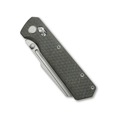 GEO Knife Noxiz SW M390 Blade Tiger Stripe Pattern Flamed Ti - KNIFESTOCK