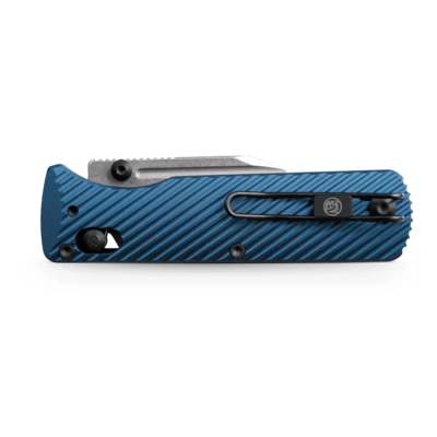 Vosteed Vombat M390 Stonewash Aluminum Steel Blue A4108 - KNIFESTOCK