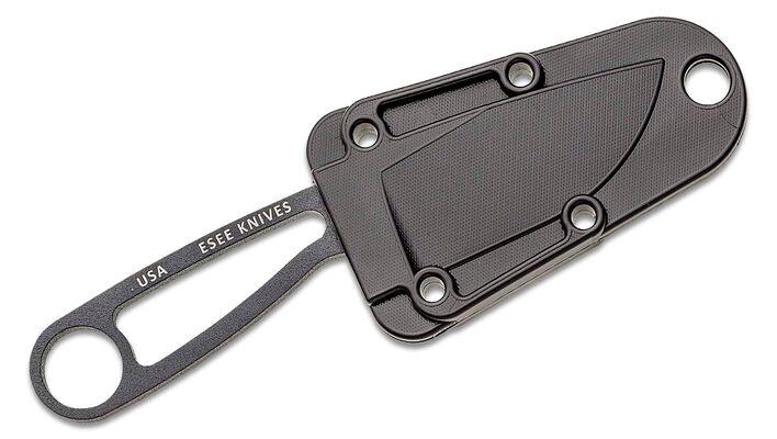ESEE Izula Lame Grise Tactique, Manches G10 Noires avec Kit IZULA-TG-B-KIT - KNIFESTOCK