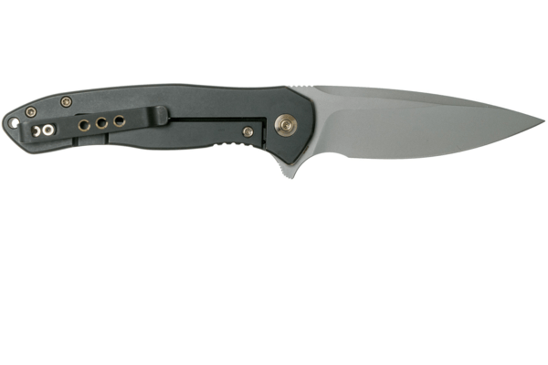 We Knife KitefinBlack Ti Handle With A Blue Groove On Presentation HandlePolis - KNIFESTOCK