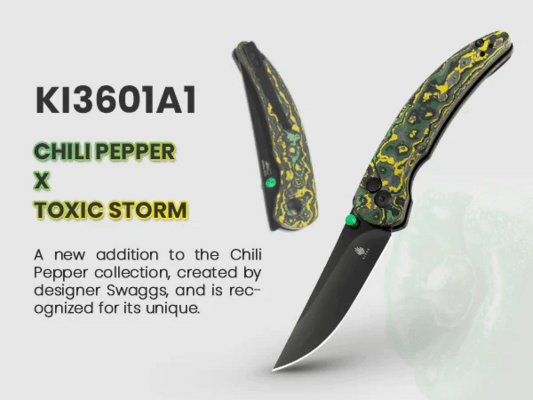 Kizer Chili Pepper Fatcarbon S90V Ki3601A1 - KNIFESTOCK