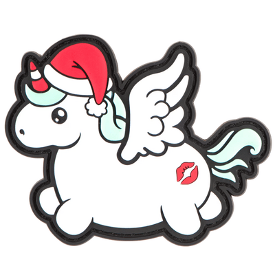 Claw Gear Christmas Unicorn Rubber Patch - KNIFESTOCK