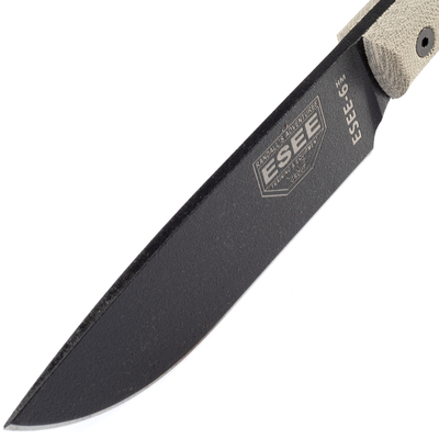 ESEE Knives ESEE-6HM-B Model 6 bushcraft knife Modified Handle, leather sheath - KNIFESTOCK