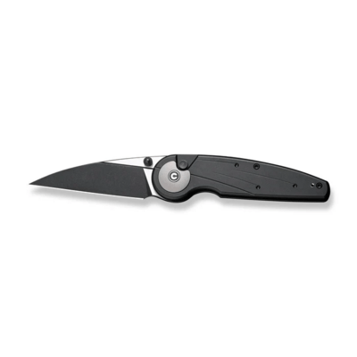 Civivi Starflare Black Aluminum HandleBlack Stonewashed Nitro-V Blade, Satin FlatButton Lock C2305 - KNIFESTOCK