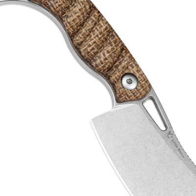 Kizer Little Rhino AEB-L Stonewashed Burlap Micarta Handles 1065A4 - KNIFESTOCK