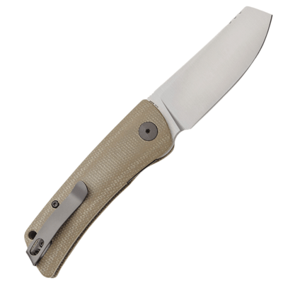 Petrified Fish PFE05 Flavorist Satin K110 khaki Micarta PFE05KMP - KNIFESTOCK