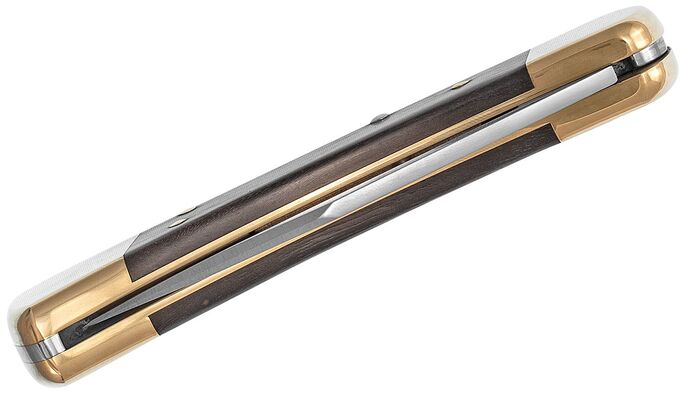 BUCK 110 Hunter Lockback, Ébenfa Markolat, Bőr Tok BU110 - KNIFESTOCK