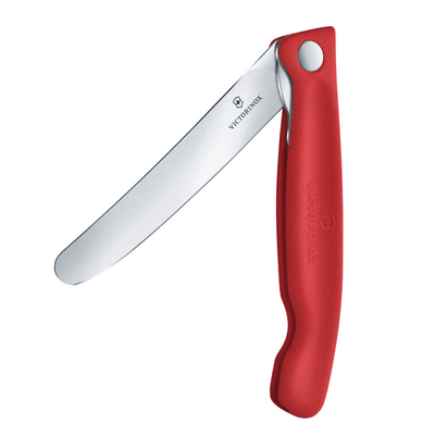 Victorinox Nôž na ovocie/zeleninu, 11cm, skladací, hladká čepeľ, červený 6.7801. - KNIFESTOCK